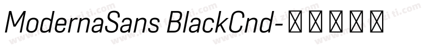 ModernaSans BlackCnd字体转换
